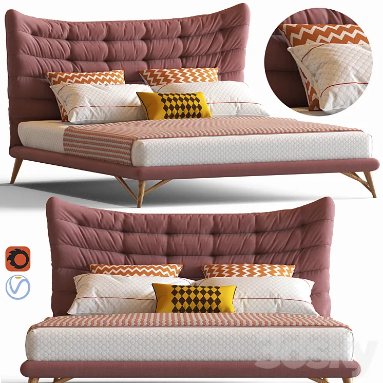 IMODERN Venezia Bed 3DS Max