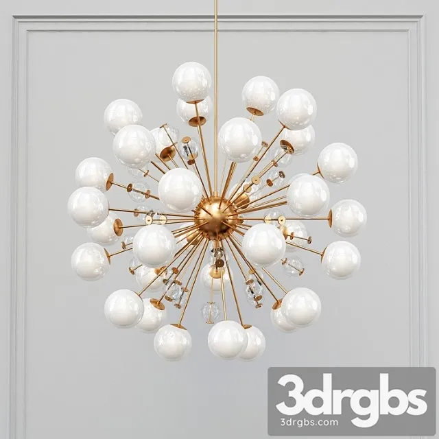 Impressive sputnik style italian chandelier
