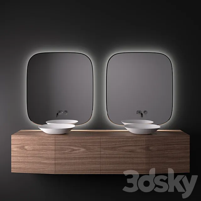 INBANI FORMA Wooden vanity unit 3ds Max