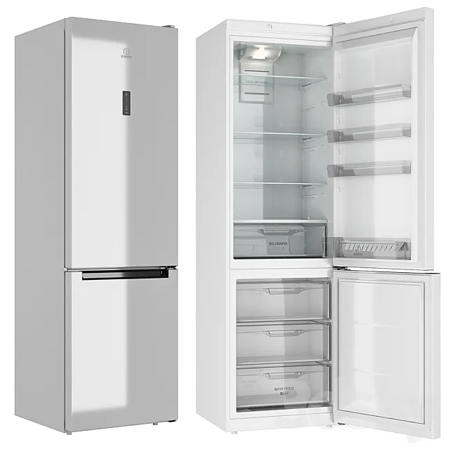 Indesit DF 5200 W refrigerator openable 3ds Max