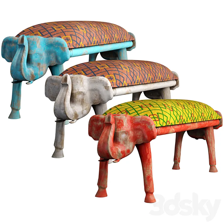 Indian maurya bench 3DS Max Model
