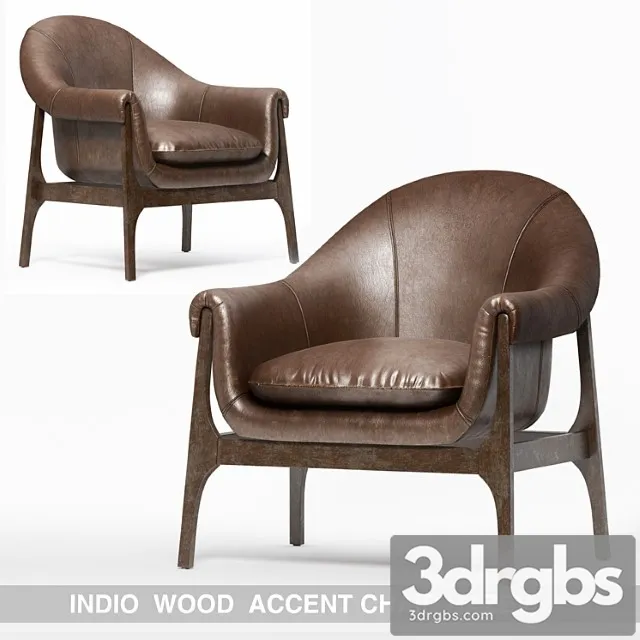 Indio Wood Accent Chair In Haze 3dsmax Download