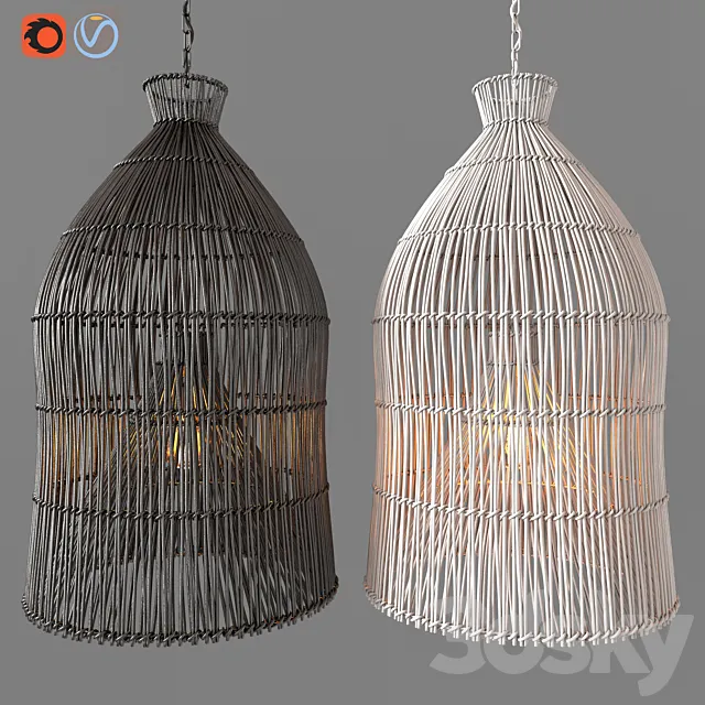 Indonesian Fishing Baskets by Restoration Hardware 3DS Max Model