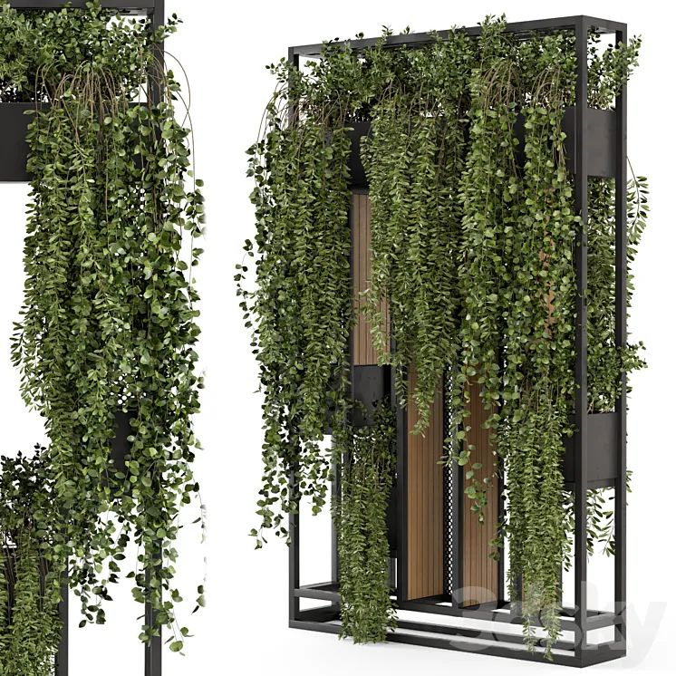 Indoor Hanging Plants in Metal Stand – Set 1005 3DS Max Model