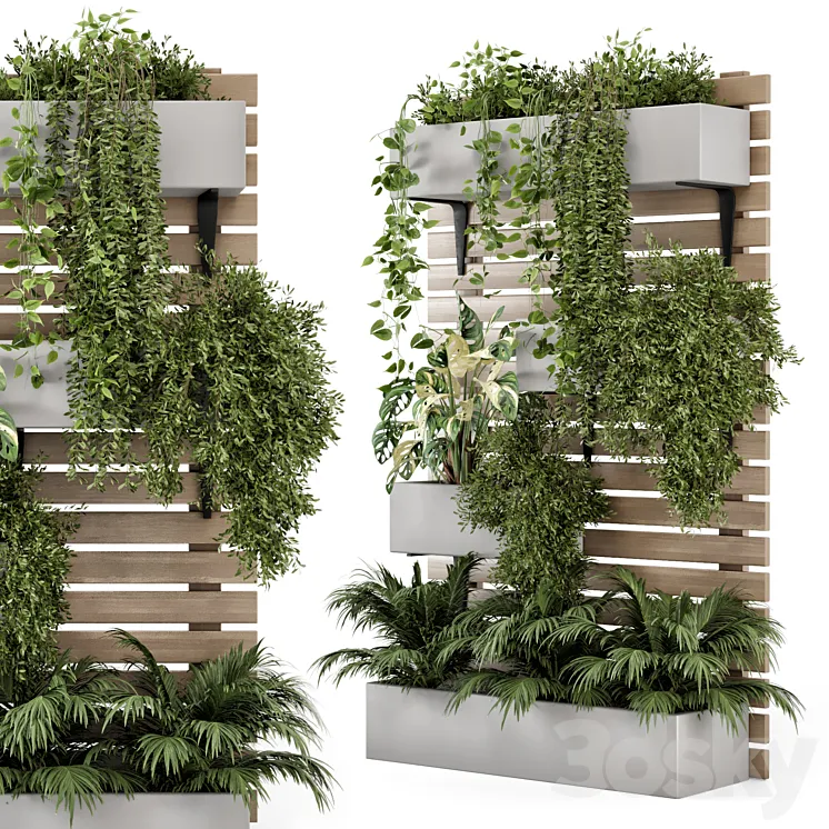 Indoor Hanging Plants in Metal Stand – Set 1131 3DS Max Model