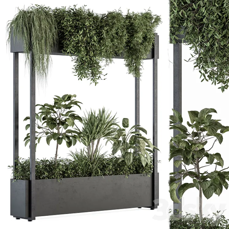 indoor Plant Set 258 – Plant Box Stand 3DS Max