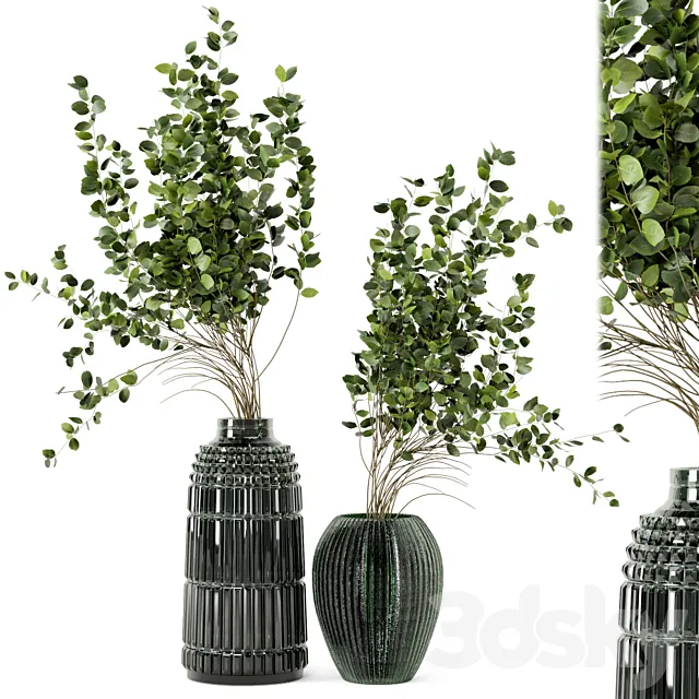 Indoor Plants In Handmade Glass Pot – Set 94 3dsMax Model