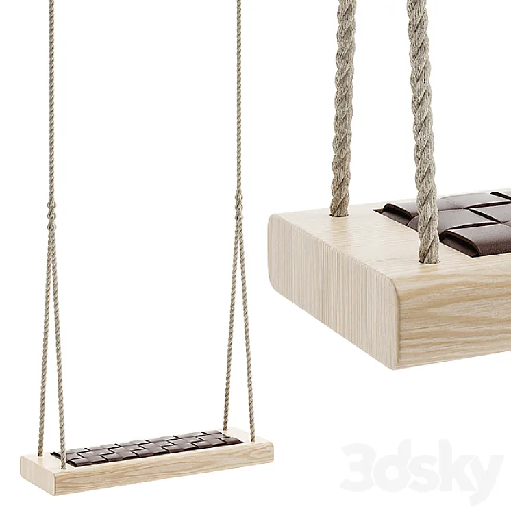 Indoor rope swing hanging chair 3DS Max