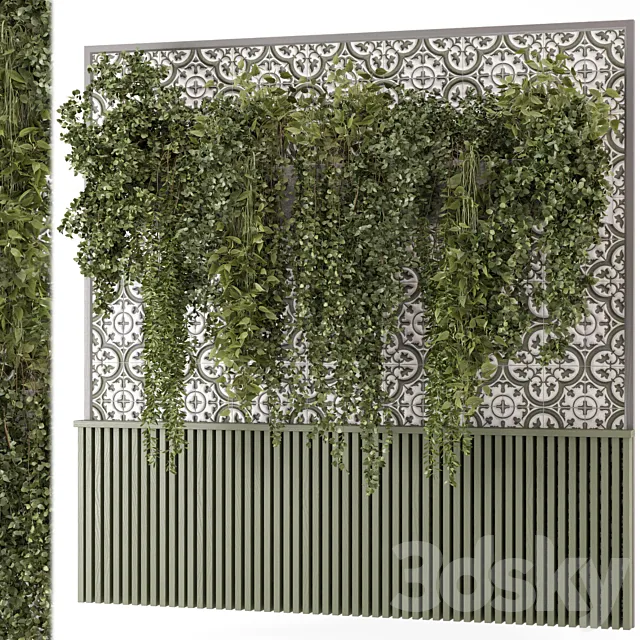 Indoor Wall Vertical Garden Hanging Plants – Set 1626 3ds Max