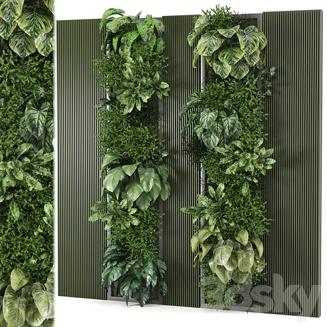 indoor wall vertical garden – Set 953 3ds Max