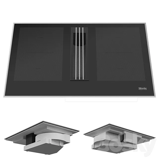 Induction hob MIELE KMDA 7633 FR 806 mm with hood 3ds Max