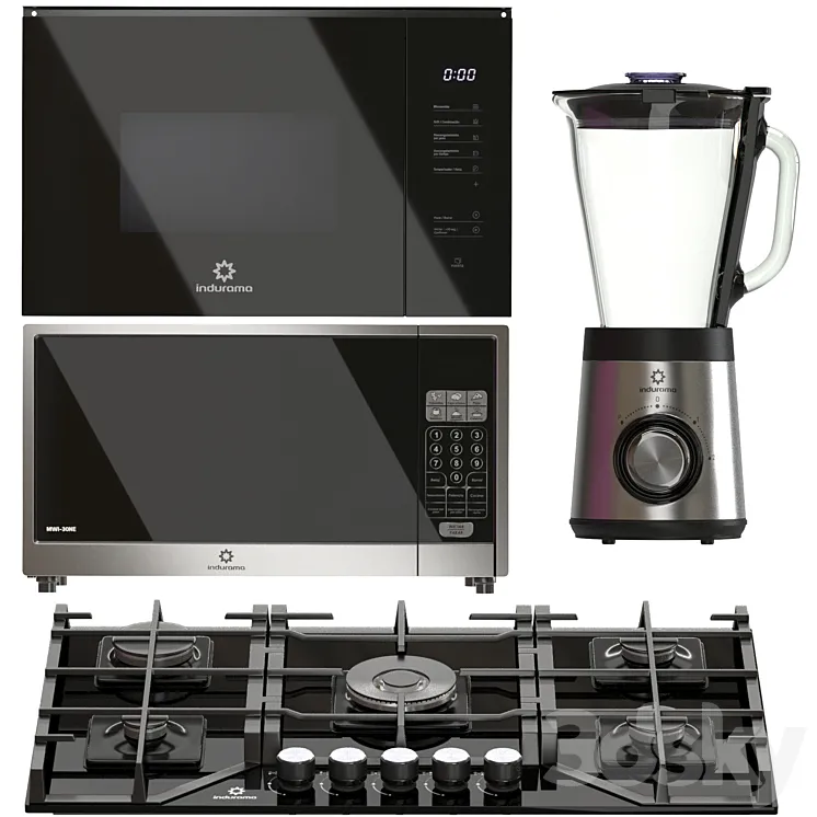 Indurama kitchen appliances set 3DS Max