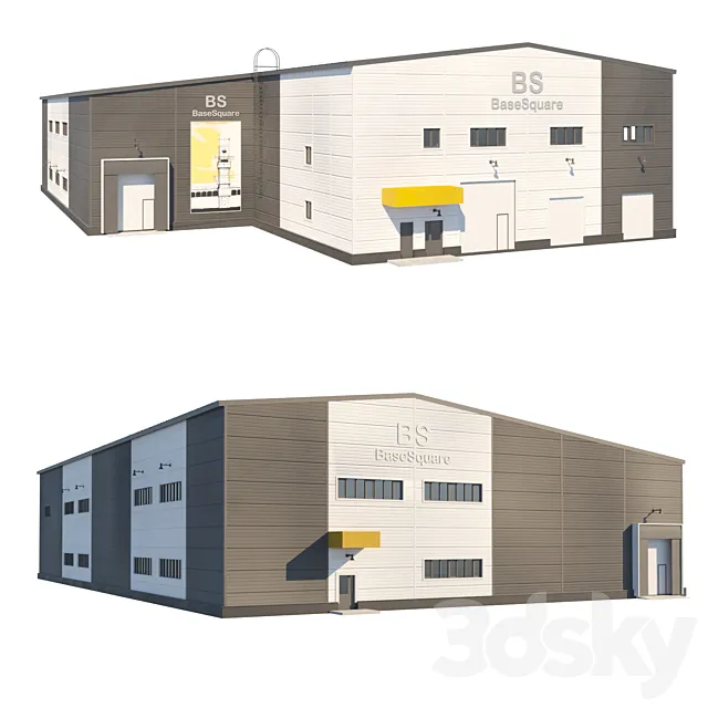 Industrial building 3ds Max