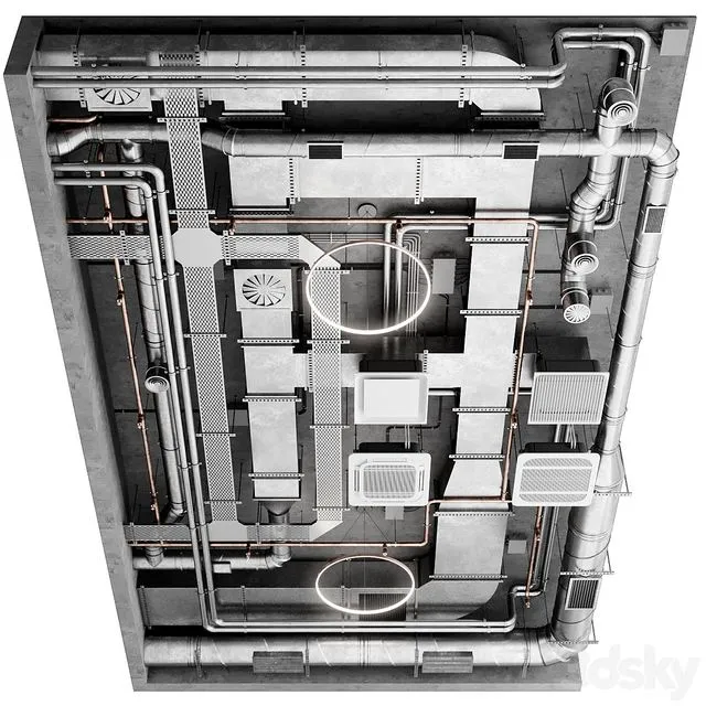 Industrial ceiling 7 3dsMax Model