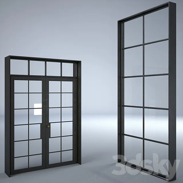 Industrial door and window 3DSMax File