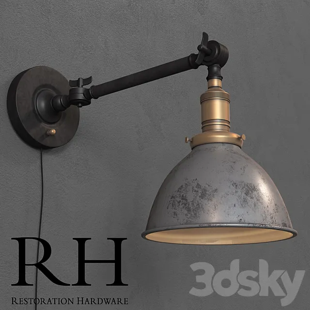 INDUSTRIAL ERA TASK SCONCE – PEWTER 3ds Max