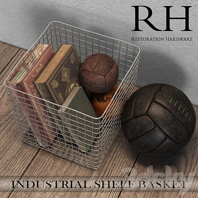 INDUSTRIAL SHELF BASKET 3DS Max Model