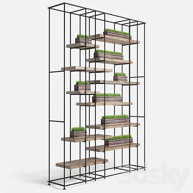 industrial shelving 3ds Max