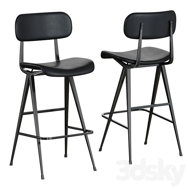 Industry West Madwell Bar Stool Leather 3DSMax File