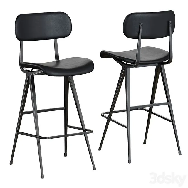 Industry West Madwell Bar Stool Leather 3dsMax Model