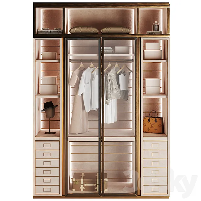 Inedito Asnaghi Stamford Wardrobe 3ds Max