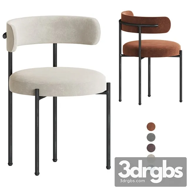 Inesse boucle ivory dining chair