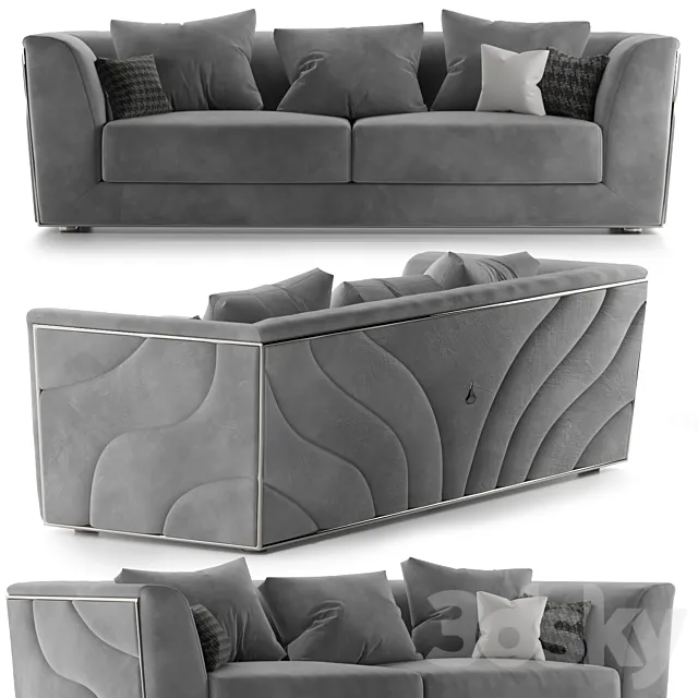 Infinity walnut sofa 3DS Max Model