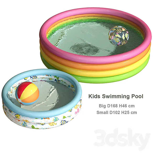 Inflatable children’s pool 3DS Max Model