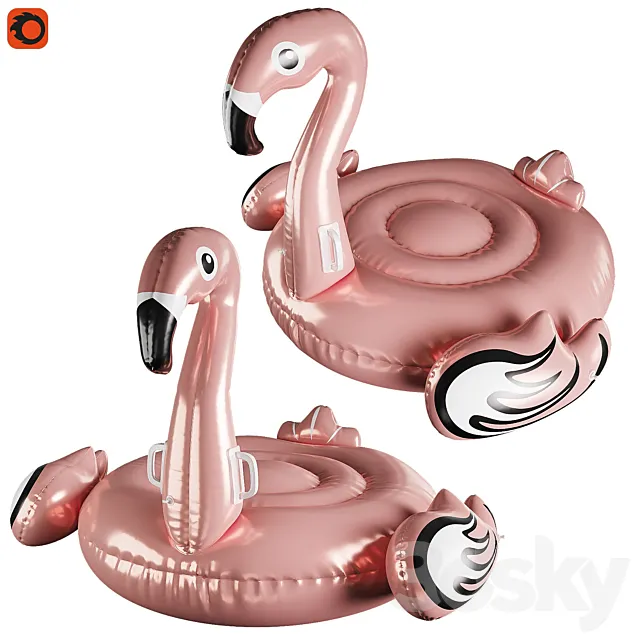 Inflatable flamingo circle 3DSMax File
