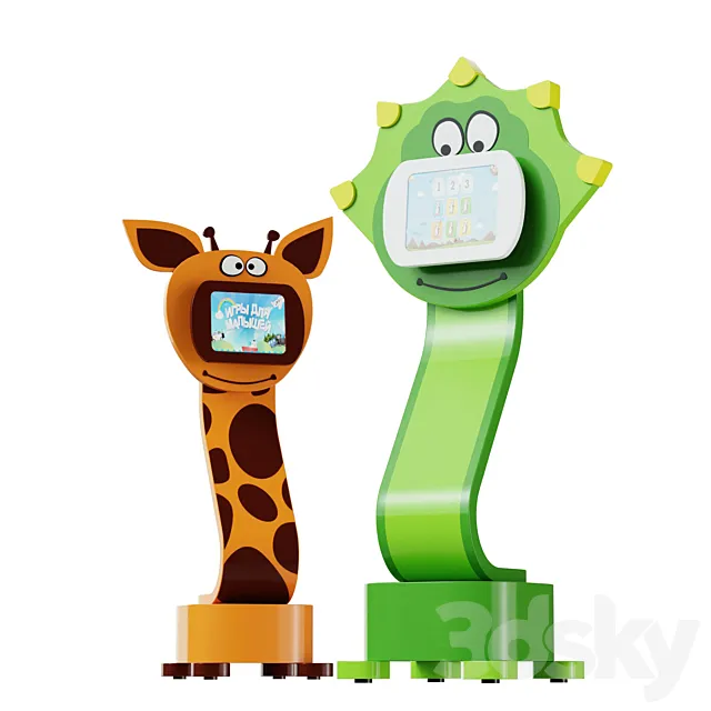 Infostend children’s Giraffe Dragon 3DS Max Model