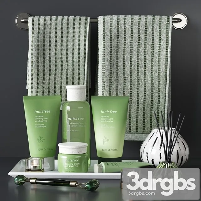 Innisfree Green Tea Cosmetics Decor Set 3dsmax Download