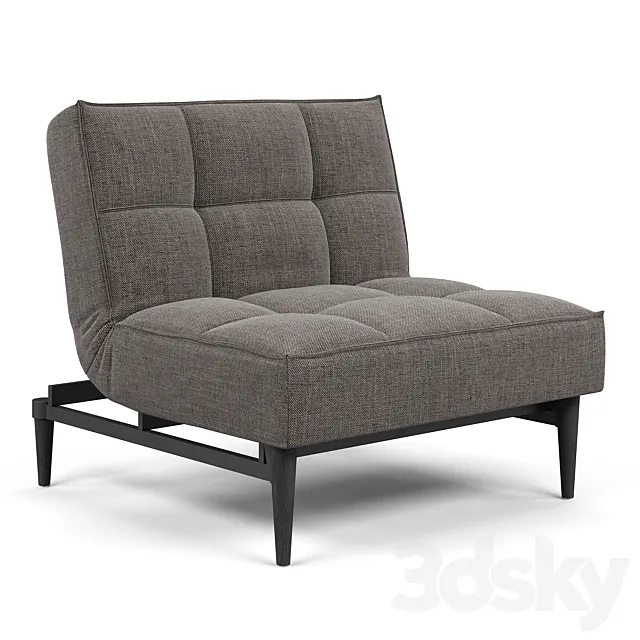 Innovation Living Splitback Styletto Chair Black Wood 3ds Max