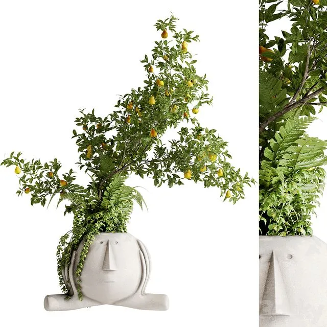 Inserting plant bouquets into sculptures 3dsMax Model