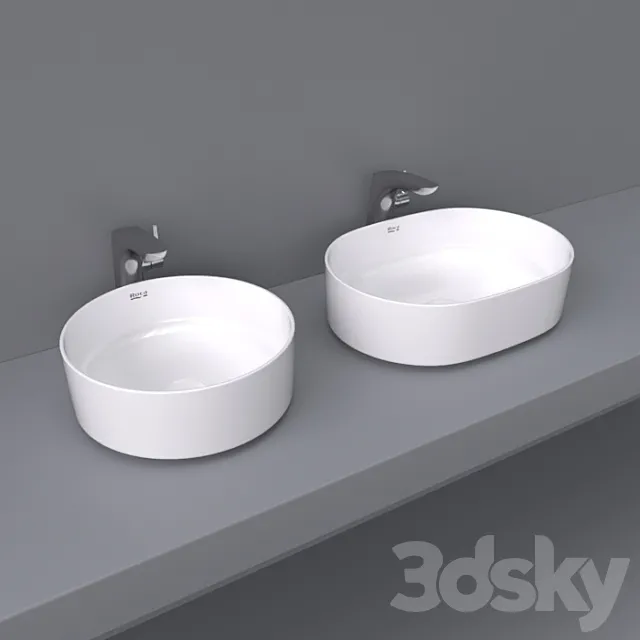 Inspira by Roca over wash basin 50×37 and 37×37 round 3DS Max Model