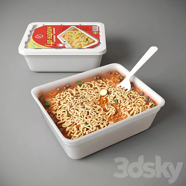 Instant noodles 3DSMax File