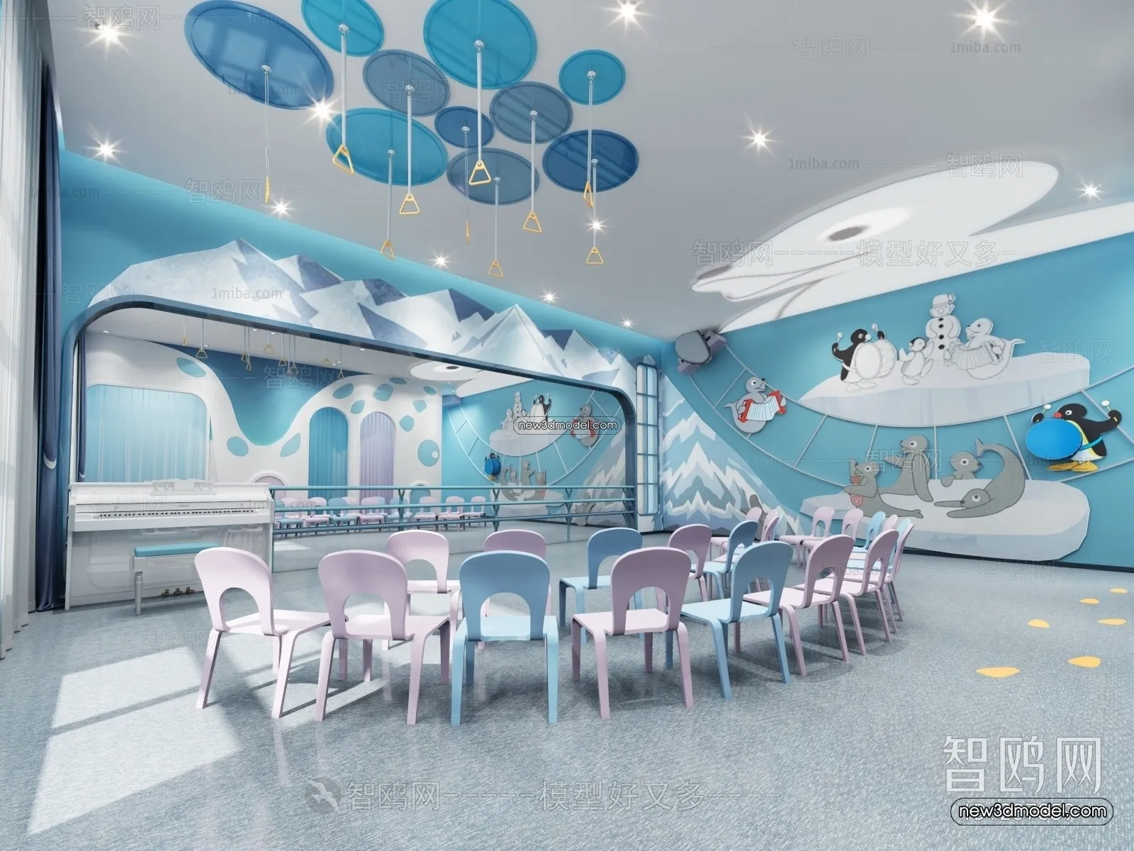 Interior 3D Model of Kindergarten – 3D Scene – 027 – VRAY