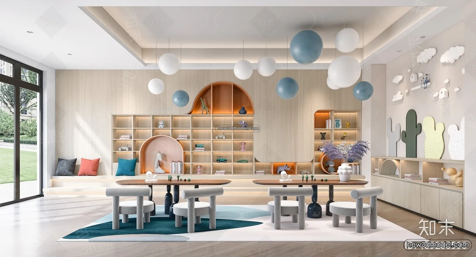 Interior 3D Model of Kindergarten – 3D Scene – 051 – VRAY
