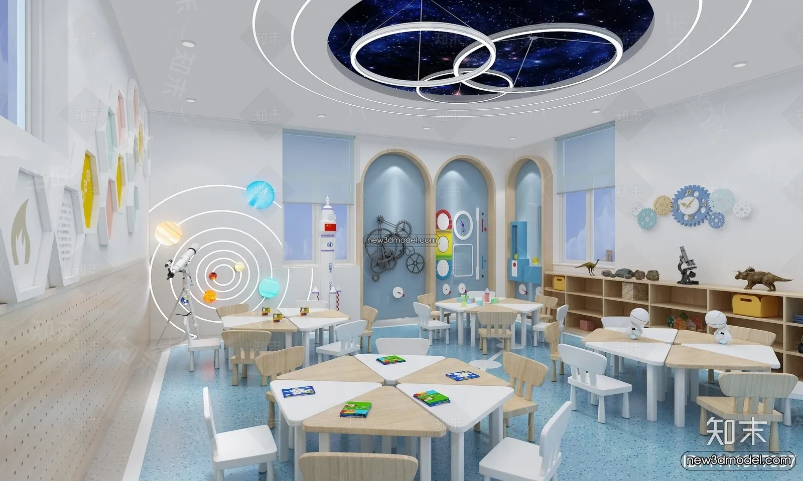 Interior 3D Model of Kindergarten – 3D Scene – 066 – VRAY