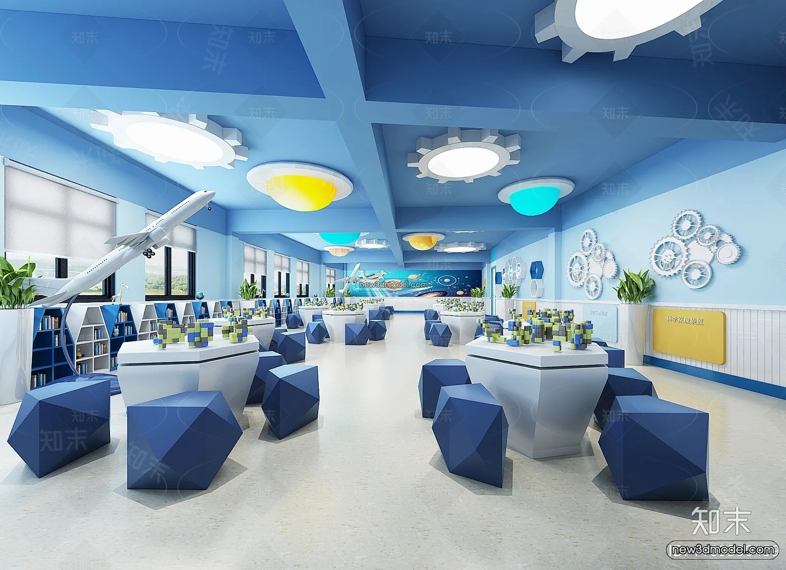 Interior 3D Model of Kindergarten – 3D Scene – 083 – VRAY