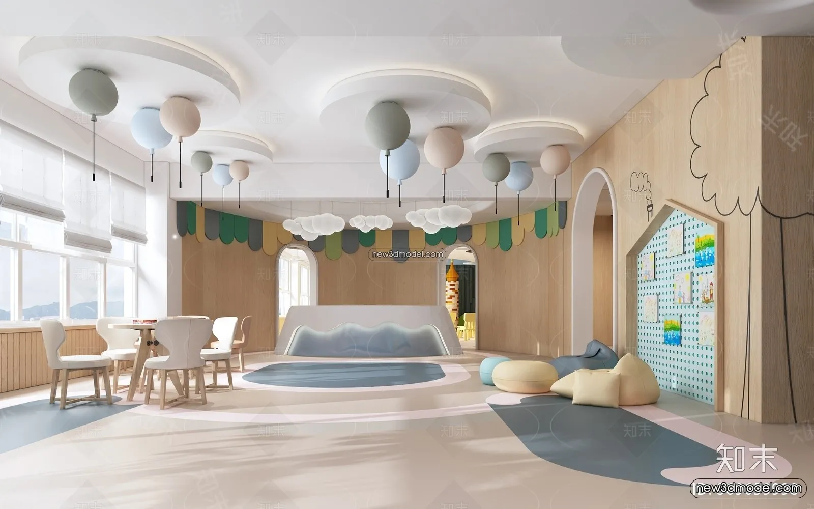 Interior 3D Model of Kindergarten – 3D Scene – 085 – VRAY