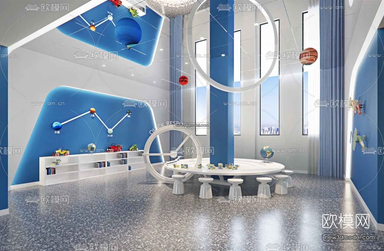 Interior 3D Model of Kindergarten – 3D Scene – 109 – VRAY