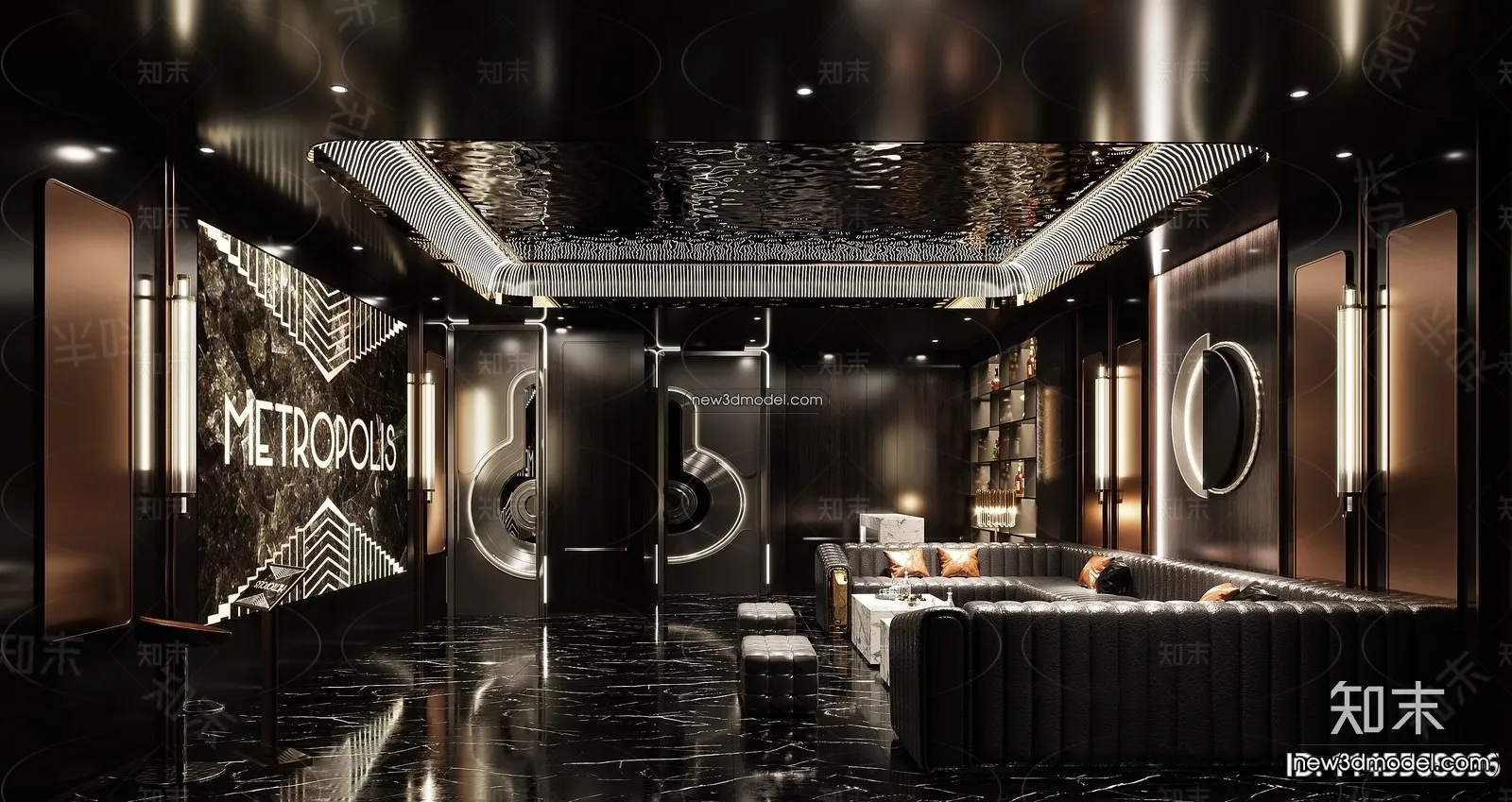 Interior 3D Model of KTV – 3D Blocks – 075 – CORONA