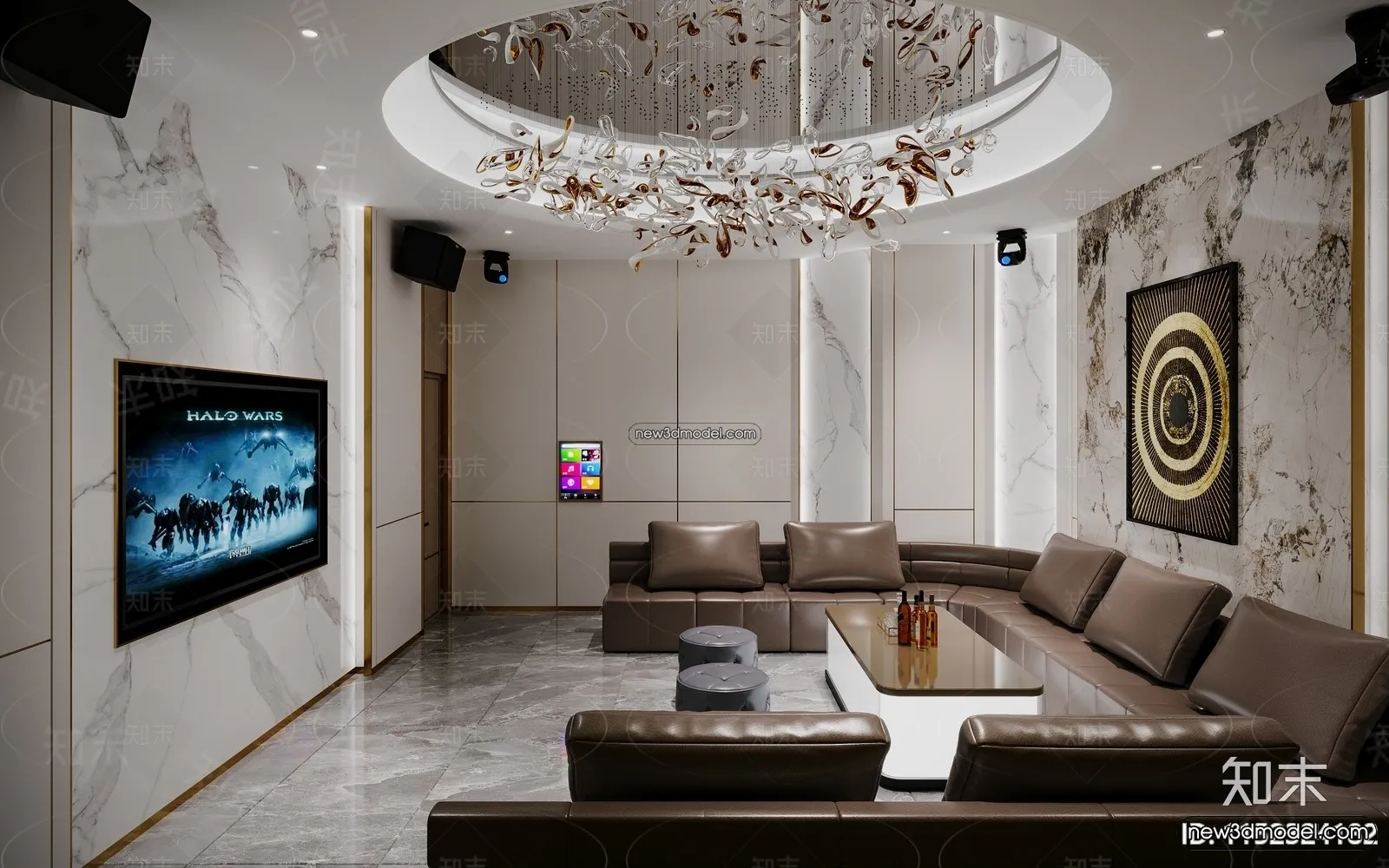 Interior 3D Model of KTV – 3D Blocks – 078 – CORONA
