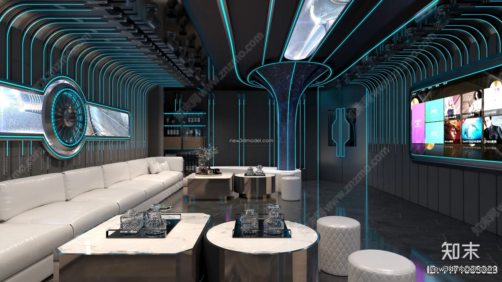Interior 3D Model of KTV – 3D Blocks – 081 – CORONA