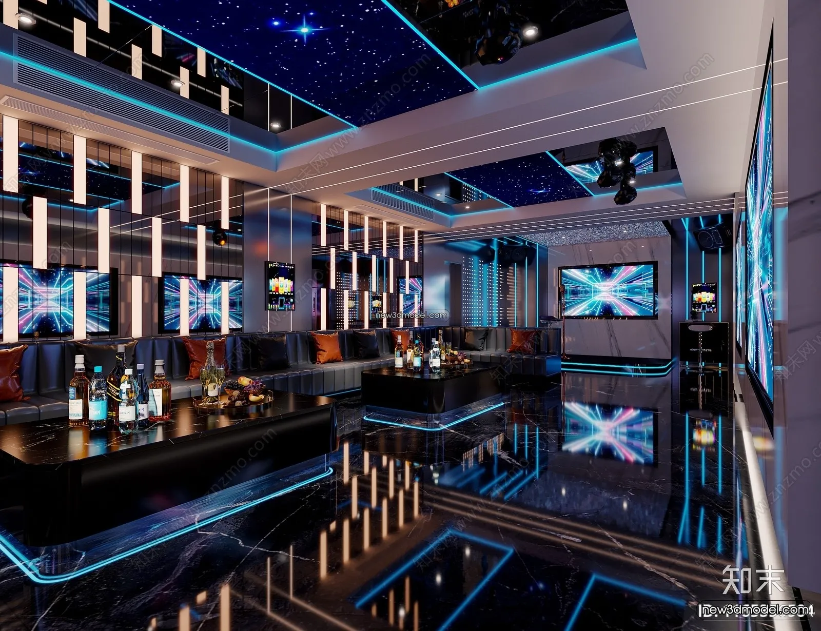 Interior 3D Model of KTV – 3D Blocks – 085 – CORONA