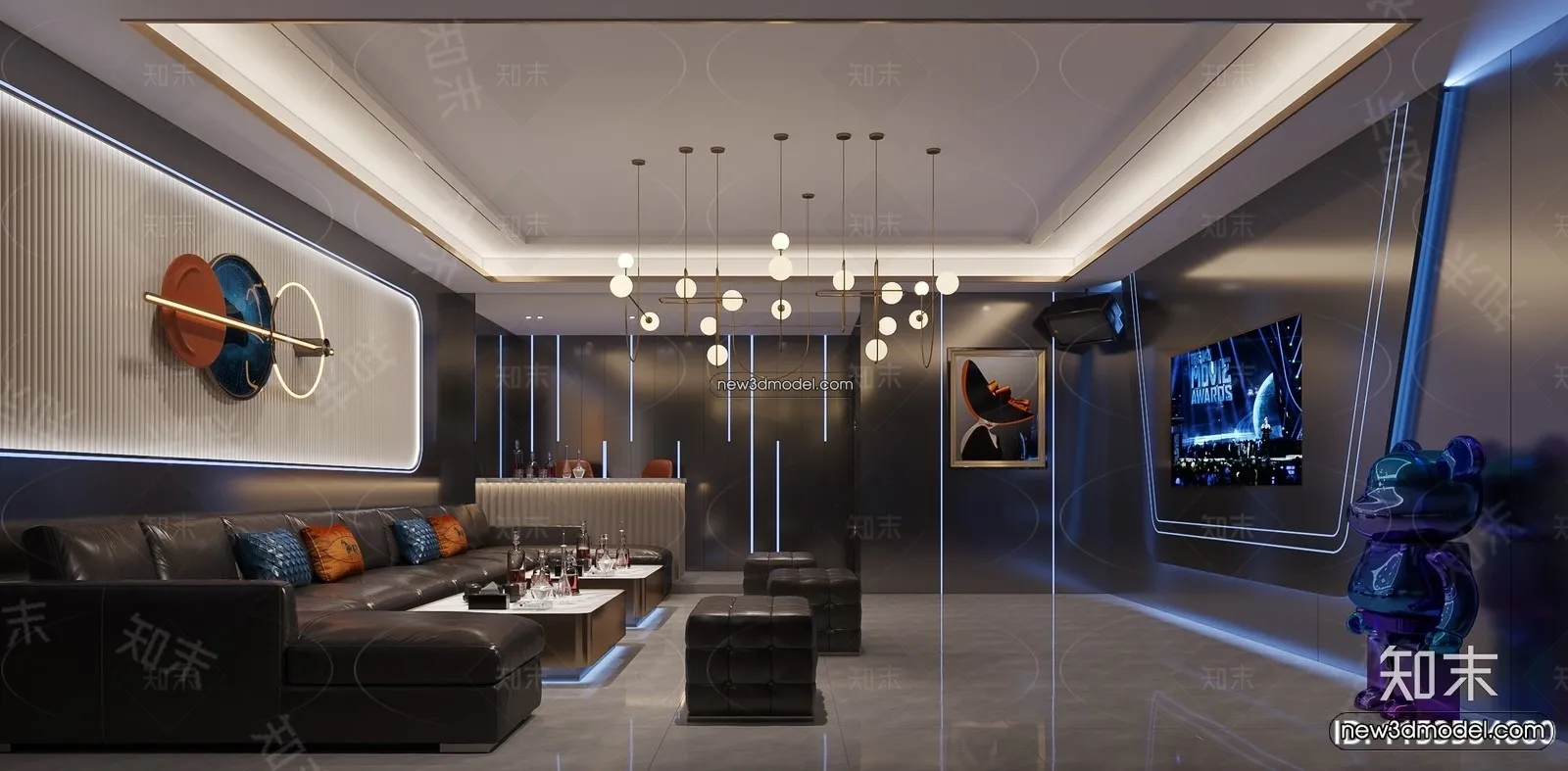 Interior 3D Model of KTV – 3D Blocks – 089 – CORONA