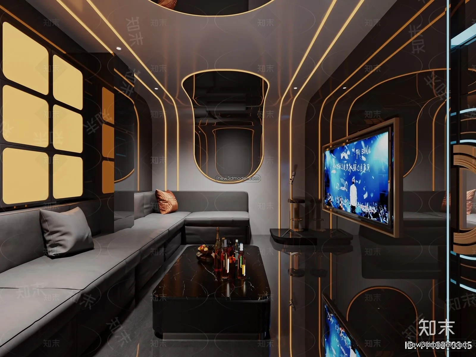 Interior 3D Model of KTV – 3D Blocks – 091 – CORONA