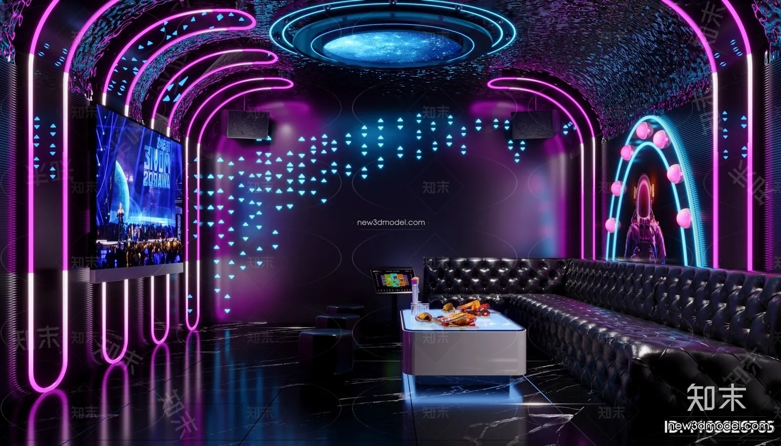 Interior 3D Model of KTV – 3D Blocks – 092 – CORONA
