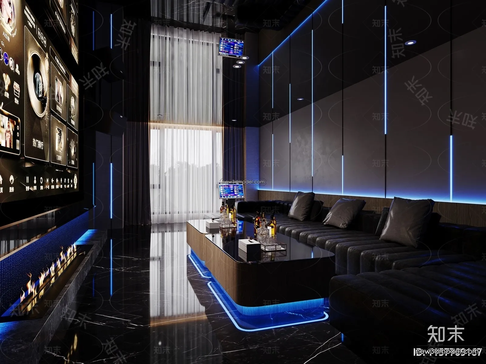 Interior 3D Model of KTV – 3D Blocks – 093 – CORONA
