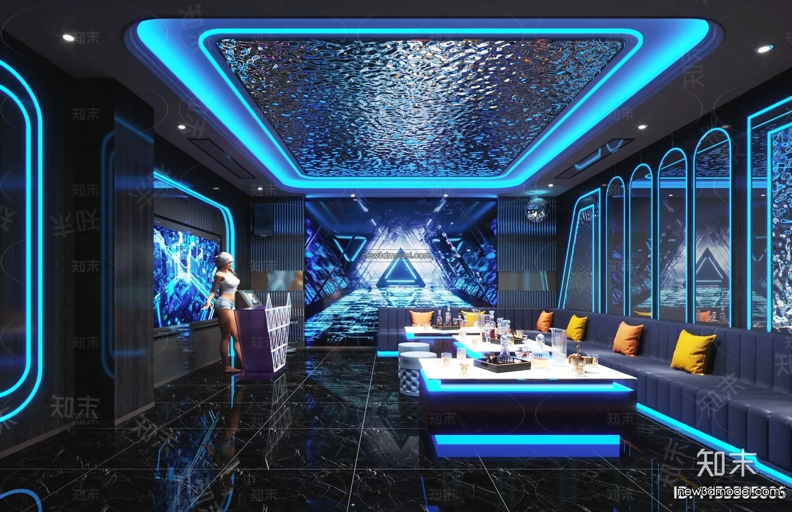 Interior 3D Model of KTV – 3D Blocks – 095 – CORONA